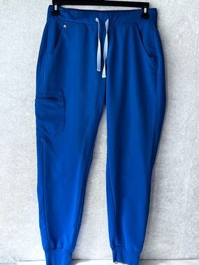 Figs Women Technical Collection Jogger Blue Scrub Pants Size Medium